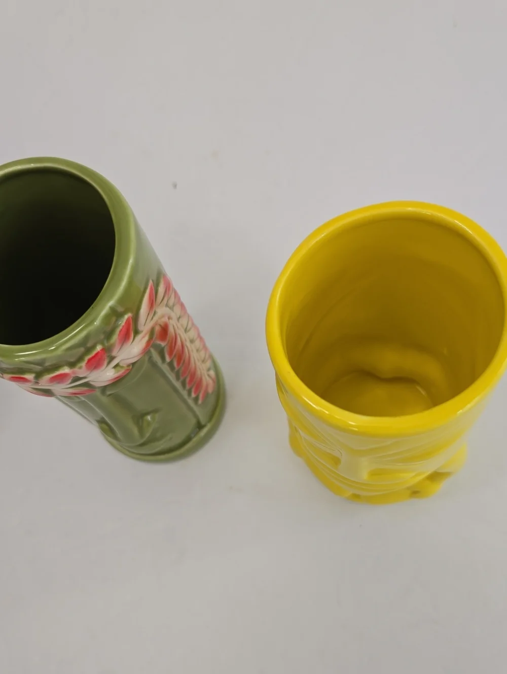 Tiki Novelty Set Of 3 Tiki Porcelain Cups Polynesian Hawaiian Luau